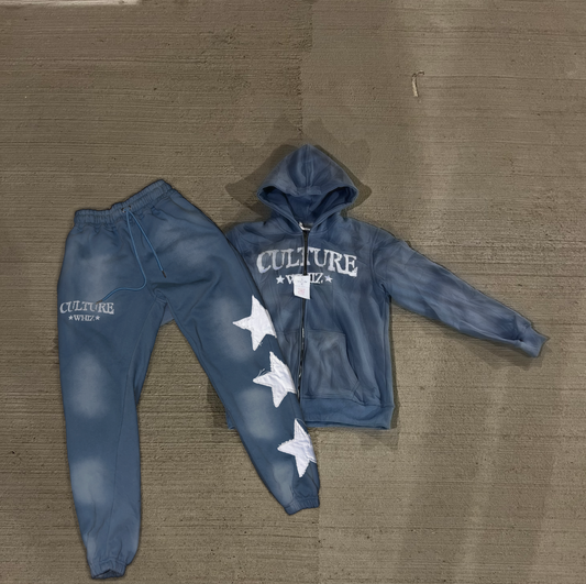 Whiz Culture Distressed/Embroidery Sweatsuit