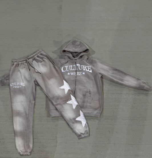 Whiz Culture Distressed/Embroidery Sweatsuit